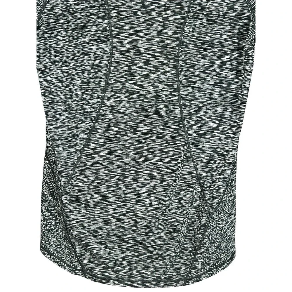 Lululemon Shirt Women's 2 Make Miles Count‎ Spaced Out Space Dye Black White Tee